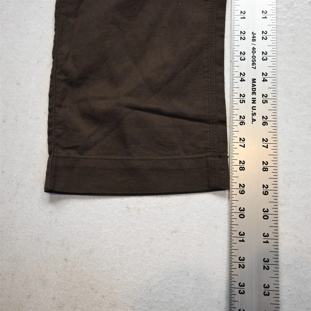 Banana Republic 31x30 Brown Linen Drawstring Straight Beach Wedding Mens Pants